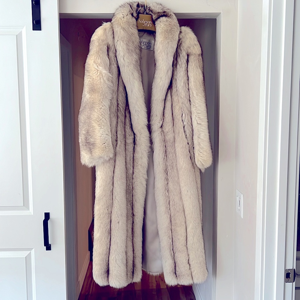 Blue Fox Fur Coat